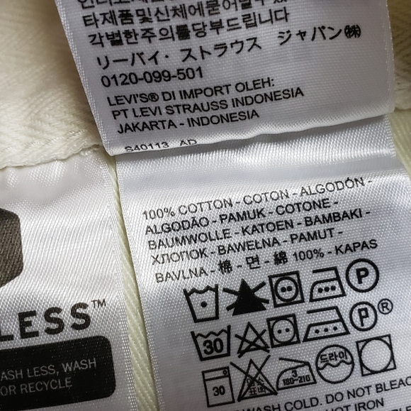 Levis mens 36x34 cream white cotton painter chore utility pants jeans - Picture 11 of 14